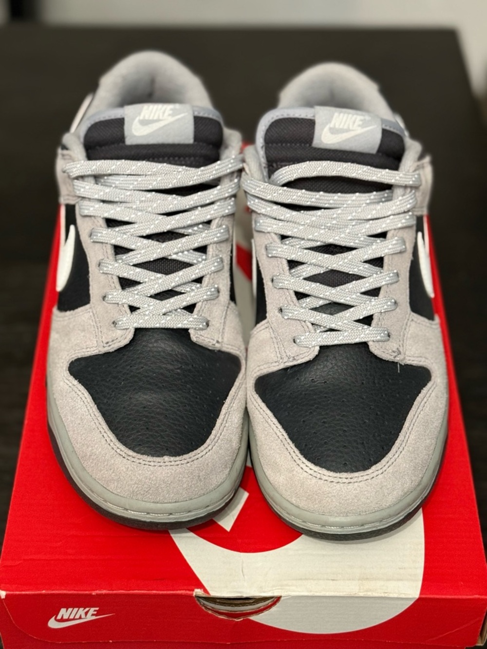Nike Dunk Men’s Black, Gray & White Low-Top Sneakers - Picture 5 of 5